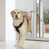 VEVOR Dog Door for Sliding Glass Door, 75 7/8"-80 11/16" Adjustable Height Doggy Door for Sliding Doors, Aluminum Frame Tempered Glass Pet Door with Hinge Structure Flap and Lock for Medium-Sized Dogs