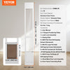 VEVOR Dog Door for Sliding Glass Door, 75 7/8"-80 11/16" Adjustable Height Doggy Door for Sliding Doors, Aluminum Frame Tempered Glass Pet Door with Hinge Structure Flap and Lock for Small-Sized Dogs