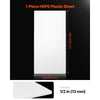 VEVOR HDPE Plastic Sheet Board, 1 Pack High Density Polyethylene Sheet Plastic Panel, 24 x 48 Inch 1/2 Inch Thick Customizable Plastic Panels, for DIY Crafts, Heavy Duty Industrial Equipment, White