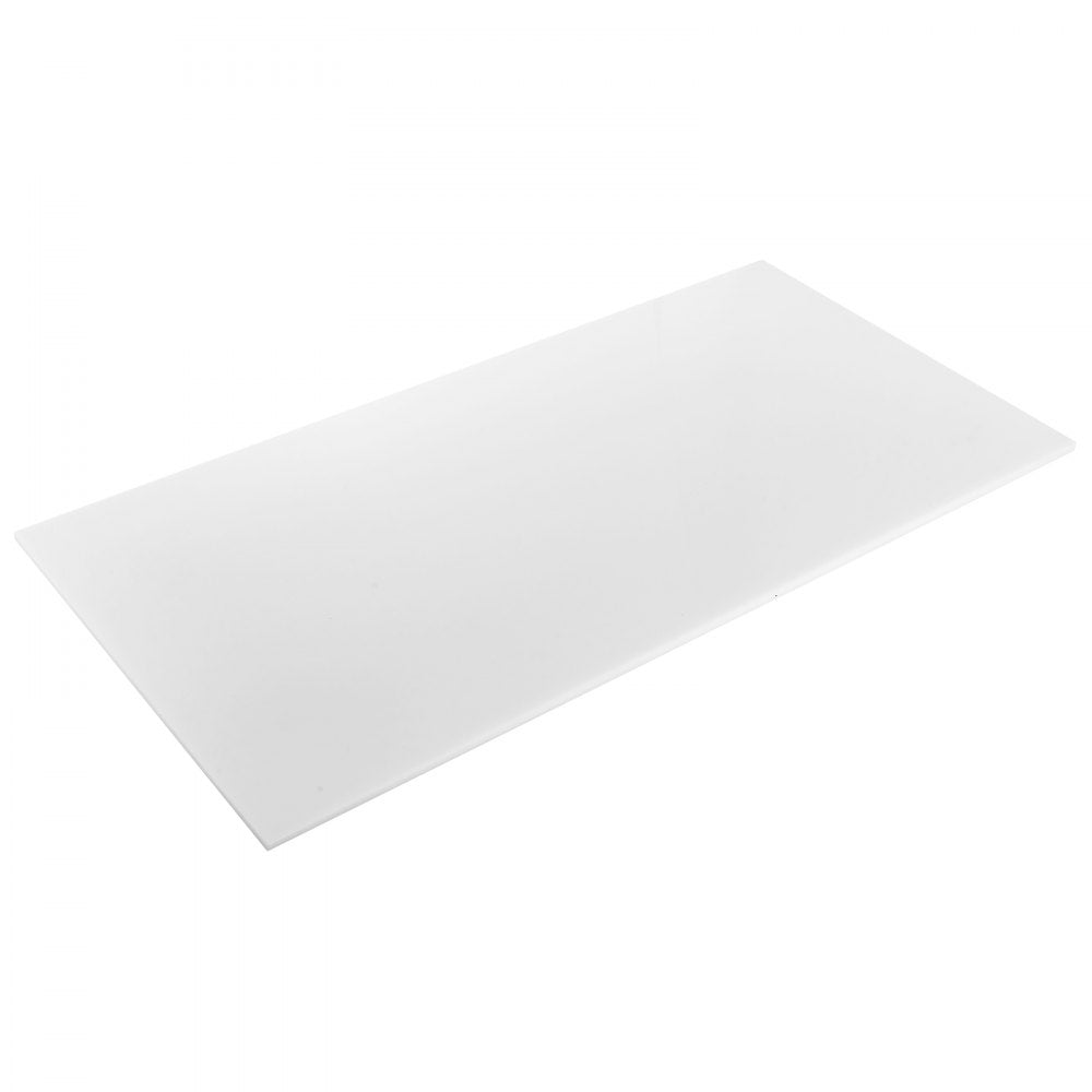 VEVOR HDPE Plastic Sheet Board, 1 Pack High Density Polyethylene Sheet Plastic Panel, 24 x 48 Inch 1/2 Inch Thick Customizable Plastic Panels, for DIY Crafts, Heavy Duty Industrial Equipment, White