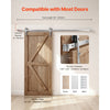 VEVOR 8FT Sliding Barn Door Hardware Kit, 330 LBS Weight Capacity, Compatible with 42 to 48 Inches Width & 1-3/8 to 1-3/4 Inches Thickness Single Sliding Barn Door, Durable Track & J-shape Roller