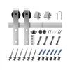 VEVOR 8FT Sliding Barn Door Hardware Kit, 330 LBS Weight Capacity, Compatible with 42 to 48 Inches Width & 1-3/8 to 1-3/4 Inches Thickness Single Sliding Barn Door, Durable Track & J-shape Roller