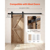 VEVOR 5FT Sliding Barn Door Hardware Kit, 330 LBS Weight Capacity, Compatible with 30 Inches Max Width & 1-3/8 to 1-3/4 Inches Thickness Single Sliding Barn Door, Durable Track & J-shape Roller,Black