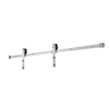 VEVOR 5FT Sliding Barn Door Hardware Kit, 330 LBS Weight Capacity, Compatible with 30 Inches Max Width & 1-3/8 to 1-3/4 Inches Thickness Single Sliding Barn Door, Durable Track & J-shape Roller Silver