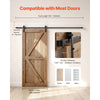 VEVOR 10FT Sliding Barn Door Hardware Kit, 330 LBS Weight Capacity, Compatible with 60 Inches Max Width & 1-3/8 to 1-3/4 Inches Thickness Single Sliding Barn Door, Durable Track & J-shape Roller,Black