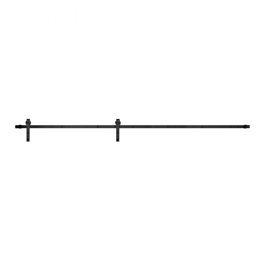 VEVOR 10FT Sliding Barn Door Hardware Kit, 330 LBS Weight Capacity, Compatible with 60 Inches Max Width & 1-3/8 to 1-3/4 Inches Thickness Single Sliding Barn Door, Durable Track & J-shape Roller,Black
