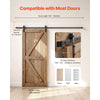 VEVOR 10FT Sliding Barn Door Hardware Kit, 330 LBS Weight Capacity, Compatible with 60 Inches Max Width & 1-3/8 to 1-3/4 Inches Thickness Single Sliding Barn Door, Durable Track & I-shape Roller,Black