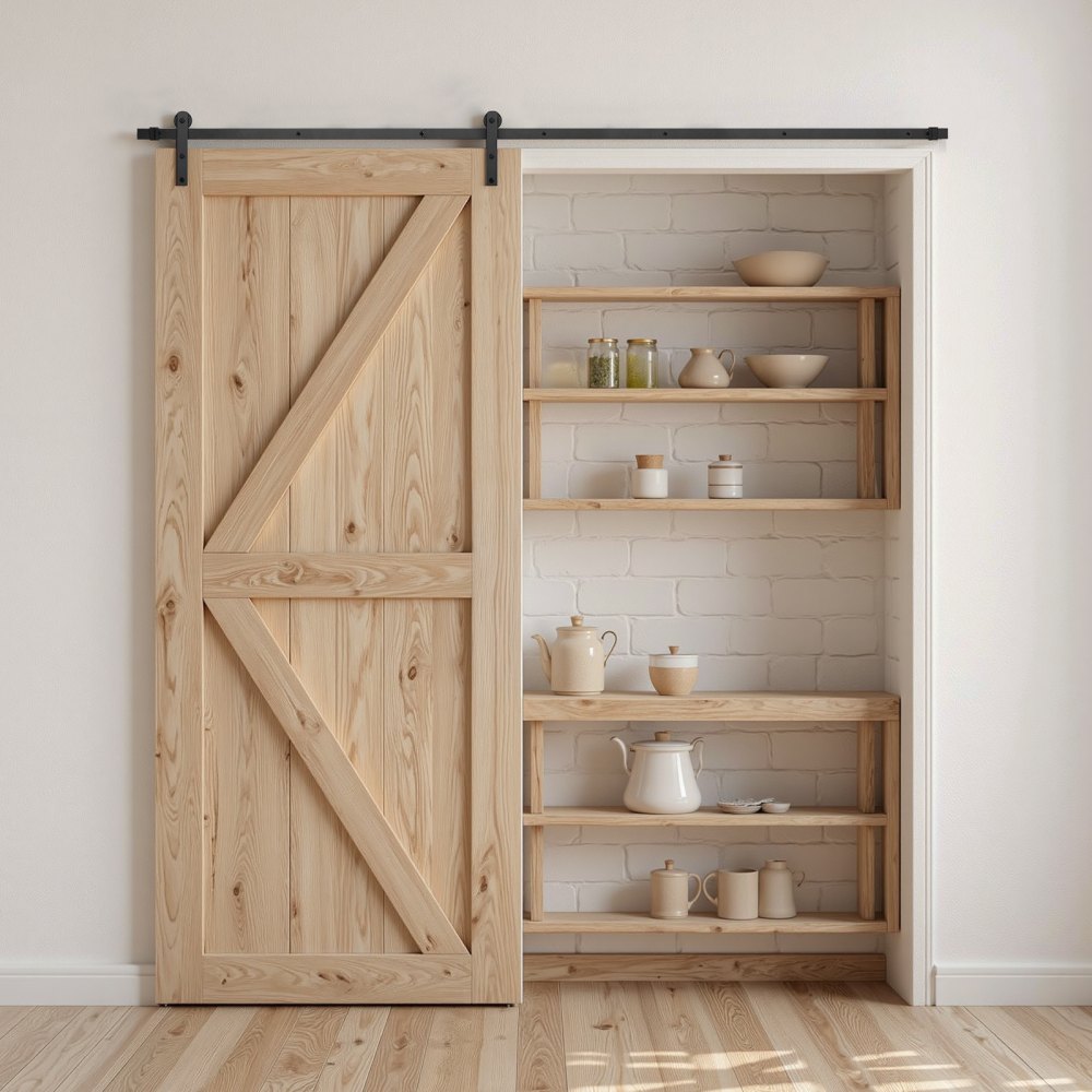 VEVOR 10FT Sliding Barn Door Hardware Kit, 330 LBS Weight Capacity, Compatible with 60 Inches Max Width & 1-3/8 to 1-3/4 Inches Thickness Single Sliding Barn Door, Durable Track & I-shape Roller,Black