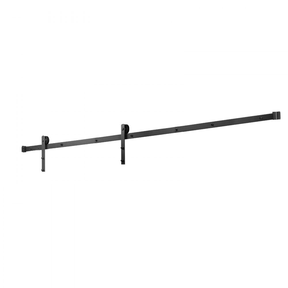 VEVOR 10FT Sliding Barn Door Hardware Kit, 330 LBS Weight Capacity, Compatible with 60 Inches Max Width & 1-3/8 to 1-3/4 Inches Thickness Single Sliding Barn Door, Durable Track & I-shape Roller,Black
