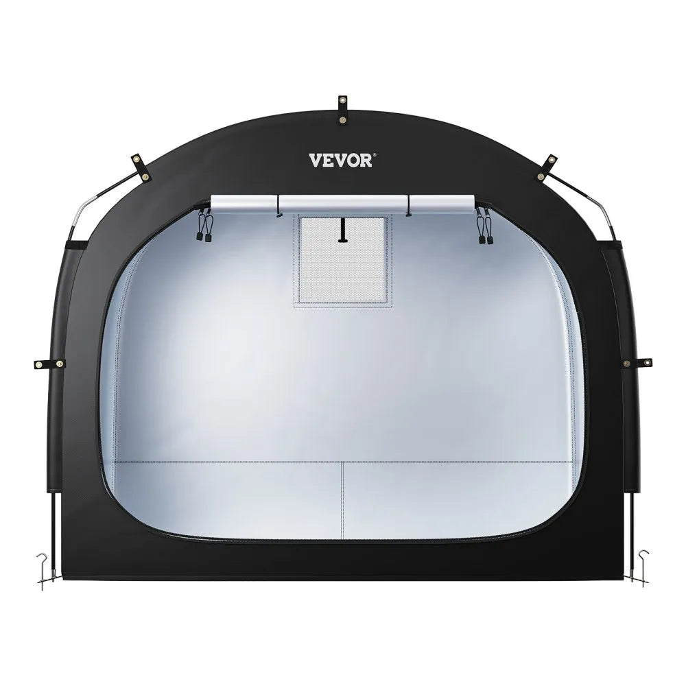 VEVOR Bike Storage Tent, 3 to 4 Bikes, Outdoor Spacious Bike Storage Tent with Ventilated Window, Waterproof Easy-to-Install Bike Tent with High Strength Fiberglass & Dual Zippers, Fit for Bicycle