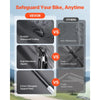 VEVOR Bike Storage Tent, 4 to 5 Bikes, Outdoor Spacious Bike Storage Tent with Ventilated Window, Waterproof Easy-to-Install Bike Tent with High Strength Fiberglass & Dual Zippers, Fit for Bicycle