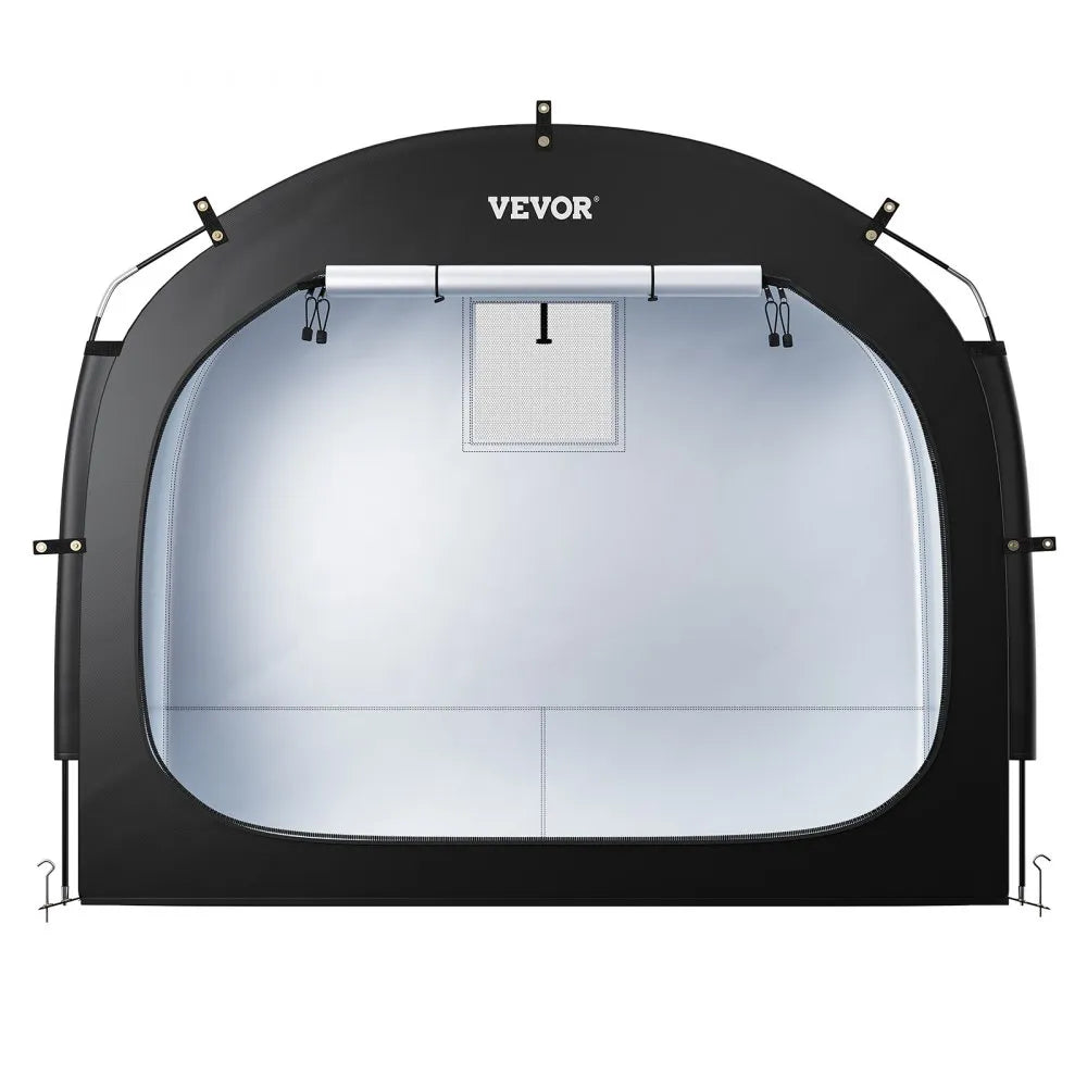 VEVOR Bike Storage Tent, 4 to 5 Bikes, Outdoor Spacious Bike Storage Tent with Ventilated Window, Waterproof Easy-to-Install Bike Tent with High Strength Fiberglass & Dual Zippers, Fit for Bicycle
