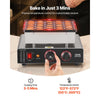 VEVOR Mini Pancake Maker, 25PCS 43mm Diameter Dutch Muffin Waffle Baker, Non-stick Stainless Steel Poffertjes Grill, Commercial Electric Dorayaki Machine, Temp & Time Control, Home Kitchen Restaurant