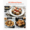 VEVOR Mini Pancake Maker, 25PCS 43mm Diameter Dutch Muffin Waffle Baker, Non-stick Stainless Steel Poffertjes Grill, Commercial Electric Dorayaki Machine, Temp & Time Control, Home Kitchen Restaurant