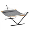 VEVOR Two Person Hammock with Stand Included Heavy Duty 480lb Capacity, Double Hammock with 12 FT Steel Stand and Portable Carrying Bag and Pillow, Freestanding Hammock for Outdoor Patio Yard Beach