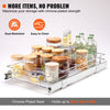 VEVOR 11"Wx21"Dx2.5"H Pull Out Cabinet Organizer, Heavy Duty Slide Out Pantry Shelves, Steel Roll Out Drawers, Sliding Drawer Storage for Home Under Sink, 13.5"Wx22"Dx7"H Install Size for Cabinet