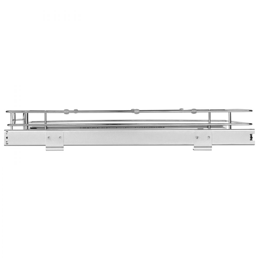 VEVOR 11"Wx21"Dx2.5"H Pull Out Cabinet Organizer, Heavy Duty Slide Out Pantry Shelves, Steel Roll Out Drawers, Sliding Drawer Storage for Home Under Sink, 13.5"Wx22"Dx7"H Install Size for Cabinet