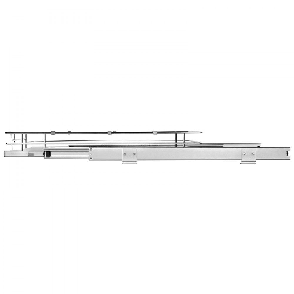VEVOR 15.5"Wx21"Dx3.5"H Pull Out Cabinet Organizer, Heavy Duty Slide Out Pantry Shelves, Steel Roll Out Drawers, Sliding Drawer Storage for Home Under Sink, 17"Wx22"Dx7"H Install Size for Cabinet