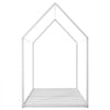 VEVOR Twin Size House Bed Frame, Metal Kids Floor Bed Frame with Roof, Heavy Duty Steel Slats Support, House Shape Bedframe for Girls and Boys, No Box Spring Needed, Easy Assembly, White