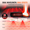 VEVOR Red Light Therapy for Foot, 660nm & 850nm Red Light Therapy Slipper with 120 LEDs & 10 Hz/40 Hz Pulse Mode, Double-Sided LED Light Therapy Shoe for Foot Toe Instep Sole Pain Relief, Muscle Relax