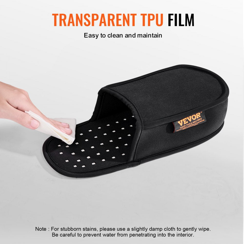 VEVOR Red Light Therapy for Foot, 660nm & 850nm Red Light Therapy Slipper with 120 LEDs & 10 Hz/40 Hz Pulse Mode, Double-Sided LED Light Therapy Shoe for Foot Toe Instep Sole Pain Relief, Muscle Relax
