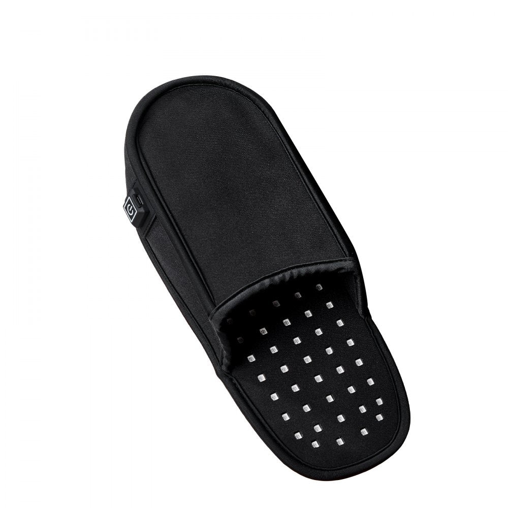 VEVOR Red Light Therapy for Foot, 660nm & 850nm Red Light Therapy Slipper with 120 LEDs & 10 Hz/40 Hz Pulse Mode, Double-Sided LED Light Therapy Shoe for Foot Toe Instep Sole Pain Relief, Muscle Relax