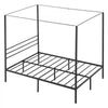 VEVOR Full Size Canopy Bed Frame, Metal Canopy Bed with Four Posters Design, Heavy Duty Steel Slats Support, Underbed Storage Space, No Box Spring Needed, Easy Assembly, Black