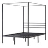 VEVOR Full Size Canopy Bed Frame, Metal Canopy Bed with Four Posters Design, Heavy Duty Steel Slats Support, Underbed Storage Space, No Box Spring Needed, Easy Assembly, Black