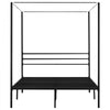VEVOR Queen Size Canopy Bed Frame, Metal Canopy Bed with Four Posters Design, Heavy Duty Steel Slats Support, Underbed Storage Space, No Box Spring Needed, Easy Assembly, Black