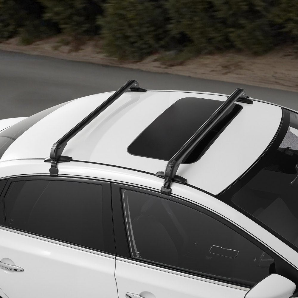 VEVOR Roof Rack Cross Bars, Universal Fit for Naked Roofs Without Raised Rails/Flush Rail/Black Moldings, 165 LBS Capacity, Lockable Heavy Duty Aluminum Crossbar Racks Roof Rail Rooftop Luggage Canoe