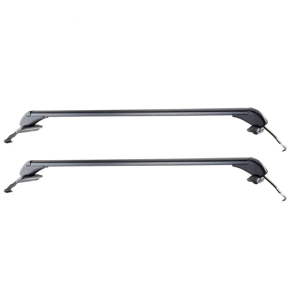VEVOR Roof Rack Cross Bars, Universal Fit for Naked Roofs Without Raised Rails/Flush Rail/Black Moldings, 165 LBS Capacity, Lockable Heavy Duty Aluminum Crossbar Racks Roof Rail Rooftop Luggage Canoe