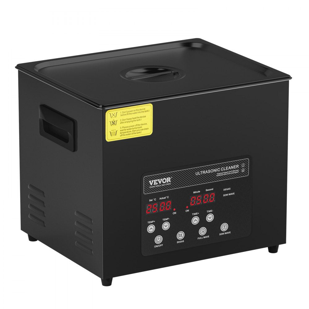 VEVOR 10L Ultra Sonic Cleaner, 240W Digital Ultrasonic Cleaning Machine with Gentle Mode & Upgraded Degassing, 40kHz Industrial Ultrasound Cleaner with Heater & Timer for Retainer, Jewelry, Tools
