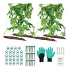 VEVOR Cucumber Trellis for Climbing Plants, 35" x 55" Foldable Cucumber Trellis Set with Plant Clips, Metal Garden Trellis for Raised Bed, Outdoor Plant Grow Support for Tomato, Squash, Vegetable