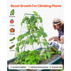 VEVOR Cucumber Trellis for Climbing Plants, 46" x 32" Foldable Cucumber Trellis Set with Plant Clips, Metal Garden Trellis for Raised Bed, Outdoor Plant Grow Support for Tomato, Squash, Vegetable
