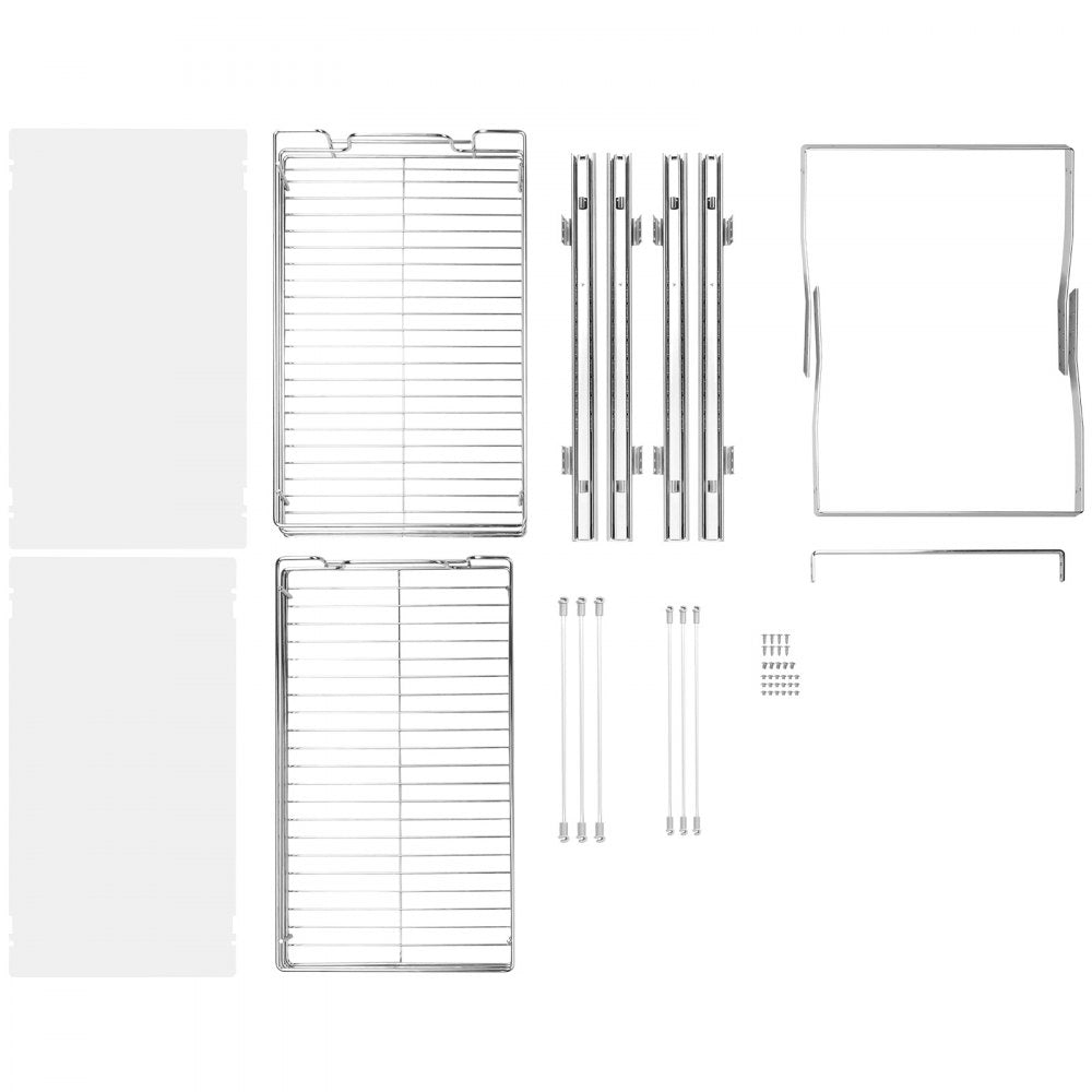 VEVOR 2 Tier 14"Wx21"Dx15"H Pull Out Cabinet Organizer, Heavy Duty Slide Out Pantry Shelves, Steel Roll Out Drawers, Sliding Drawer Storage for Home, 15.5"Wx22"Dx18"H Install Size for Cabinet
