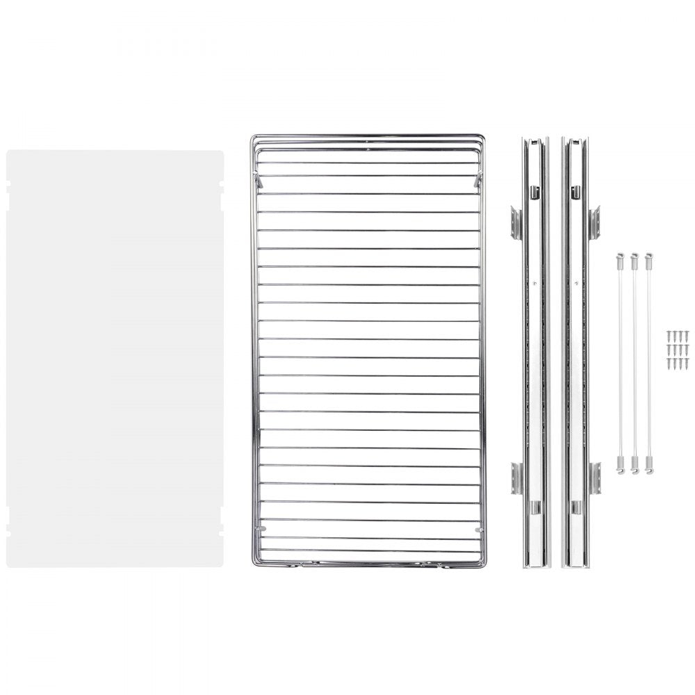 VEVOR 12.5"Wx16.5"Dx3.5"H Pull Out Cabinet Organizer, Heavy Duty Slide Out Pantry Shelves, Steel Roll Out Drawers, Sliding Drawer Storage for Home Under Sink, 14"Wx17.5"Dx7"H Install Size for Cabinet