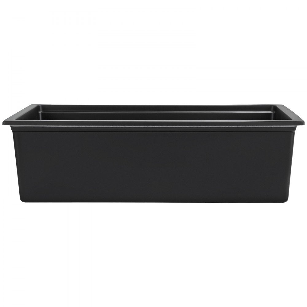 VEVOR 30 inch Kitchen Sink Workstation, Undermount Granite Sink, Drop-In Single Bowl Farmhouse Basin with Multiple Accessories, Household Dishwasher Sinks for RV, Prep Kitchen, and Bar (Black)