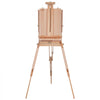 VEVOR French Easel, Hold Canvas to 34", Beechwood Foldable Sketchbox Easel with Drawer, Palette and Strap, Angle and Height Adjustable, Portable Wooden Art Painting Easel for Studio and Field