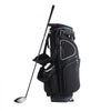 VEVOR Golf Cart Bag with 14 Way Organizer Divider Top, 35” 11 Pockets Premium Cart Bag with Stand, Durable Golf Bags with Handles & Dust Cover & Detachable Dual Strap for Men & Women, Black White