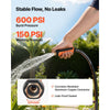 VEVOR Garden Hose, 100 ft 5/8" Heavy Duty 4-Layer Rubber Water Hose, 150PSI Working & 600PSI Burst, Flexible & Non-kink Outdoor Waterhose with 3/4" Fitting, Lightweight Hoses for Gardening Cleaning