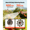 VEVOR Garden Hose, 150 ft 5/8" Heavy Duty Rubber Water Hose with 10 Mode Nozzle, 150PSI Working & 600PSI Burst, Flexible & Non-kink Outdoor Waterhose with 3/4" Fitting, Lightweight Hoses for Gardening