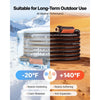 VEVOR Garden Hose, 200 ft 5/8" Heavy Duty Rubber Water Hose with 10 Mode Nozzle, 150PSI Working & 600PSI Burst, Flexible & Non-kink Outdoor Waterhose with 3/4" Fitting, Lightweight Hoses for Gardening