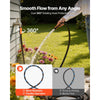 VEVOR Garden Hose, 75 ft 5/8" Heavy Duty 4-Layer Rubber Water Hose, 150PSI Working & 600PSI Burst, Flexible & Non-kink Outdoor Waterhose with 3/4" Fitting, Lightweight Hoses for Gardening Cleaning