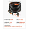 VEVOR Garden Hose, 75 ft 5/8" Heavy Duty 4-Layer Rubber Water Hose, 150PSI Working & 600PSI Burst, Flexible & Non-kink Outdoor Waterhose with 3/4" Fitting, Lightweight Hoses for Gardening Cleaning