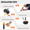 VEVOR Adjustable Traffic Delineator Post Cones, 2 Pack, Traffic Safety Delineator Barrier with Fillable Base 8FT Chain, for Traffic Control Warning Parking Lot Construction Caution Roads, Yellow&Black