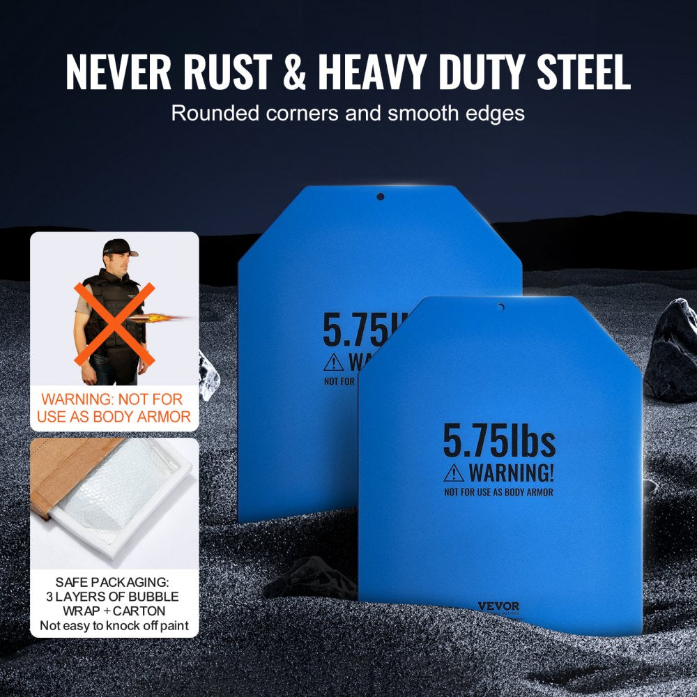 VEVOR Weight Vest Plates, 5.75 LB Pairs, Premium Steel Weighted plates, Contoured Ergonomic Fit – WODs, Additional Weight for Weight Vests, for Strength Training, Running, Fitness, Heavy Workouts