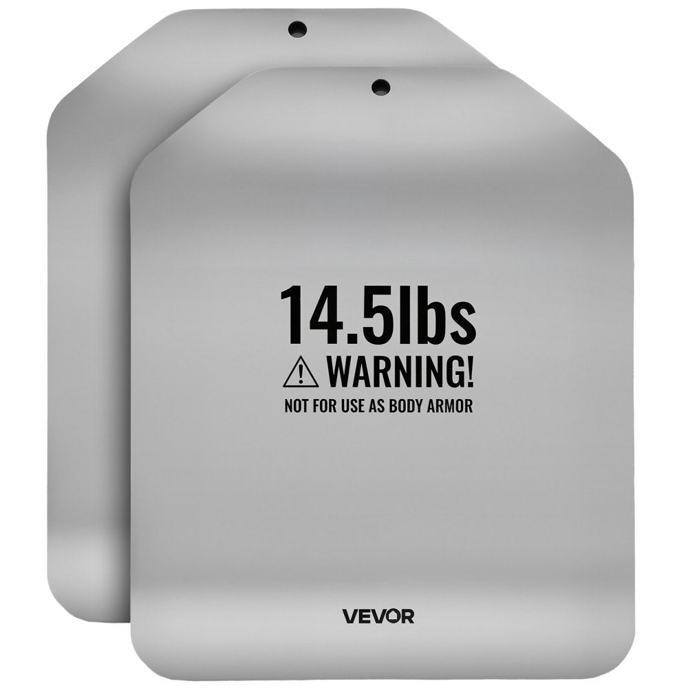 VEVOR Curved Weight Vest Plates, 14.5 LB Pairs, Premium Steel Tactical Weighted Plates for Vest, Ergonomic Design, for Strength Endurance Training, Running, Jogging, Fitness, Heavy Workouts