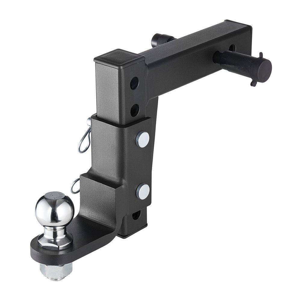 VEVOR Trailer Hitch Ball Mount, Fit 2-Inch Receiver, Adjustable Trailer Hitch with 2 Inch Ball & Pin, 7500 lbs GTW, 9.5 Inch Drop, Towing Ball Mounts for RVs, Off-Road Vehicles and Trucks, Black
