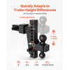 VEVOR Adjustable Trailer Hitch, Fit 2 Inch Receiver, Trailer Hitch Mount with 2 Inch & 2-5/16 Inch Balls, 18500 lbs GTW, 8 Inch Drop, Towing Ball Mounts for RVs, Off-Road Vehicles and Trucks, Black