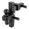 VEVOR Adjustable Trailer Hitch, Fit 2 Inch Receiver, Trailer Hitch Mount with 2 Inch & 2-5/16 Inch Balls, 18500 lbs GTW, 8 Inch Drop, Towing Ball Mounts for RVs, Off-Road Vehicles and Trucks, Black